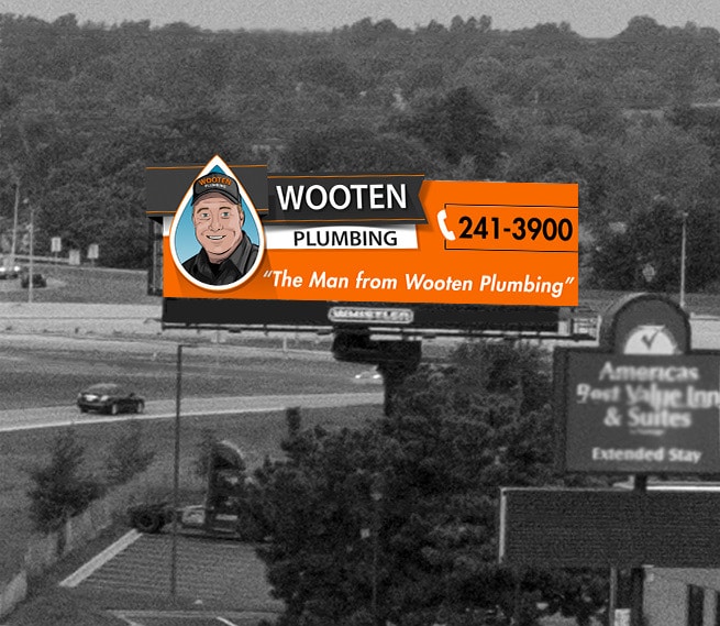 wooten plumbing billboard ad