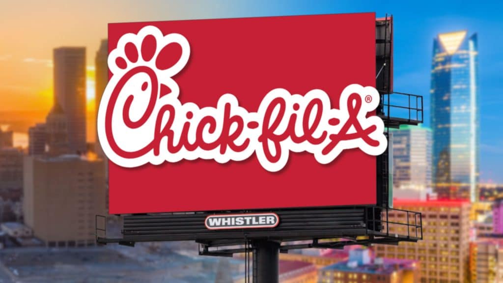 chik fil a super face billboard