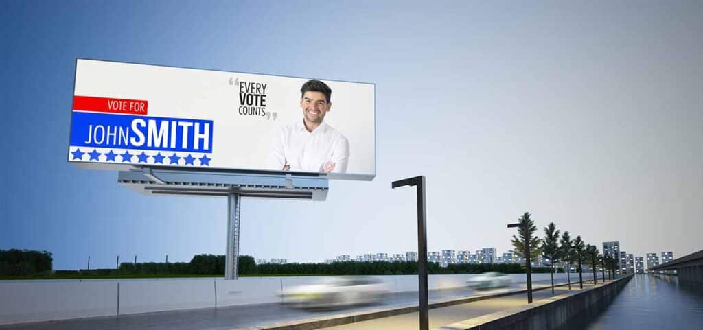 advertising politics on billboard advertising